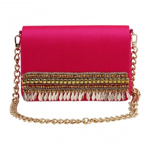 Grey And Silver Rooh Clutch