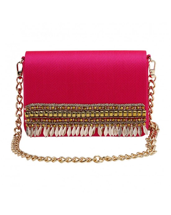 Grey And Silver Rooh Clutch